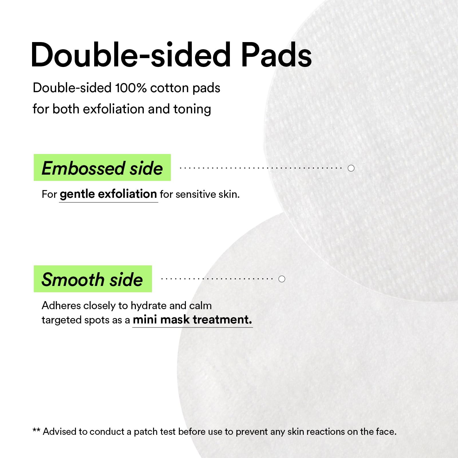 Abib Heartleaf Spot Pad textura doble para exfoliación suave y renovación.