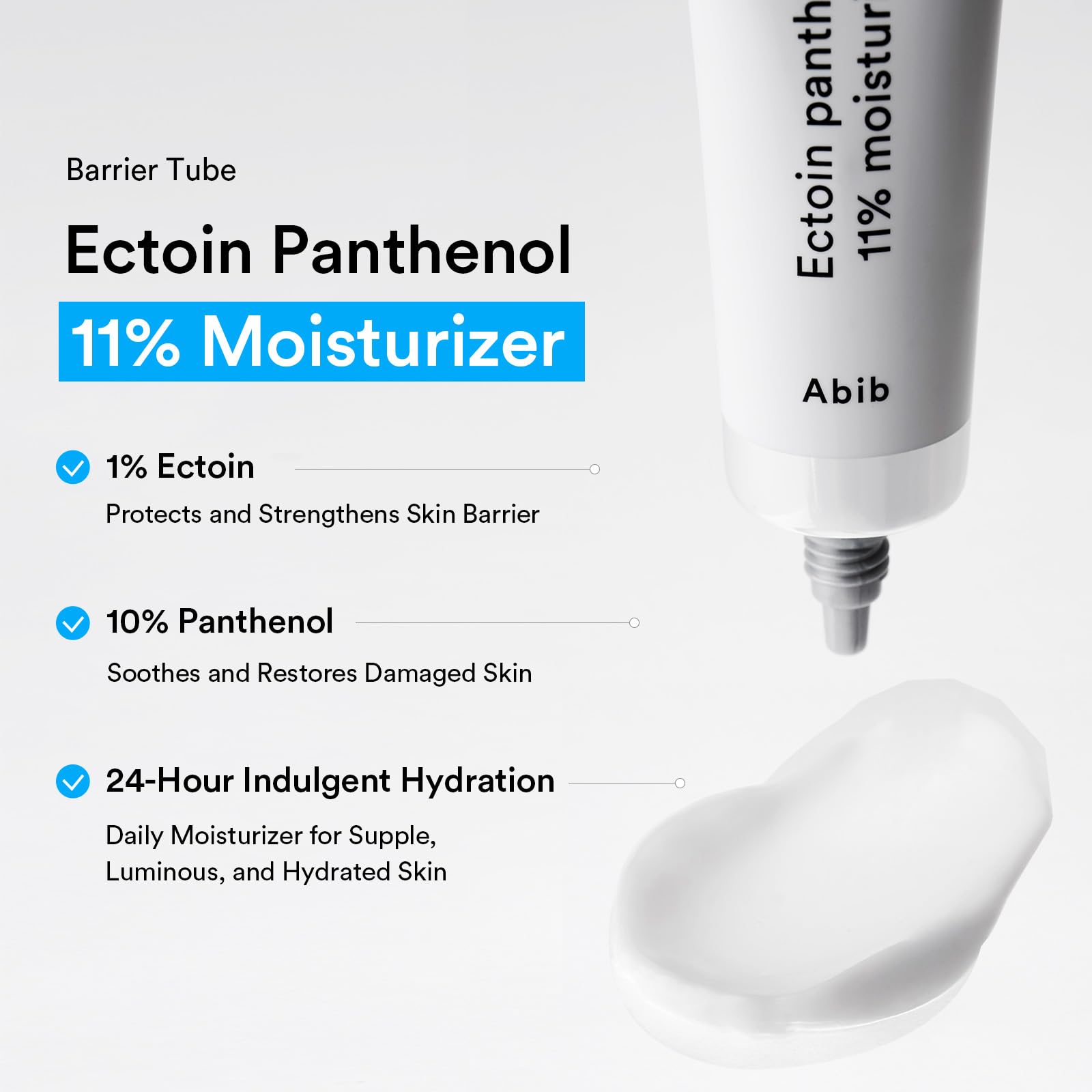 Ingredientes clave ectoin y panthenol para piel