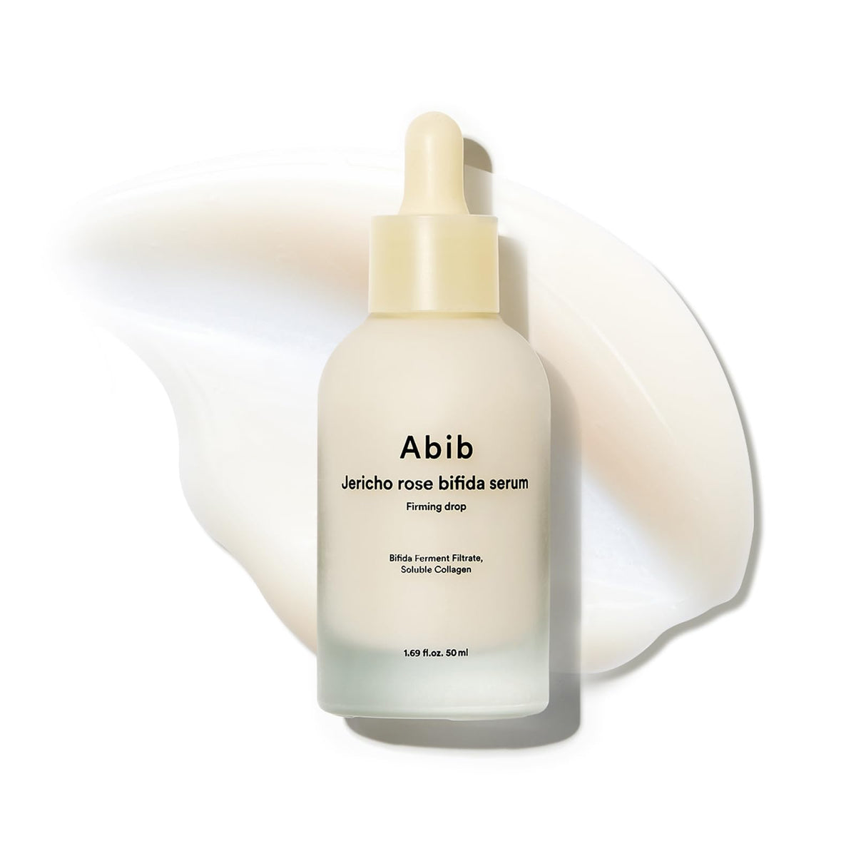 Sérum Abib Jericho Rose Bifida dans sa bouteille, hydratation durable pour peau sèche.