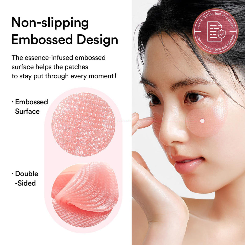 Abib PDRN eye patch gel sheet demonstrates secure non-slip grip on skin