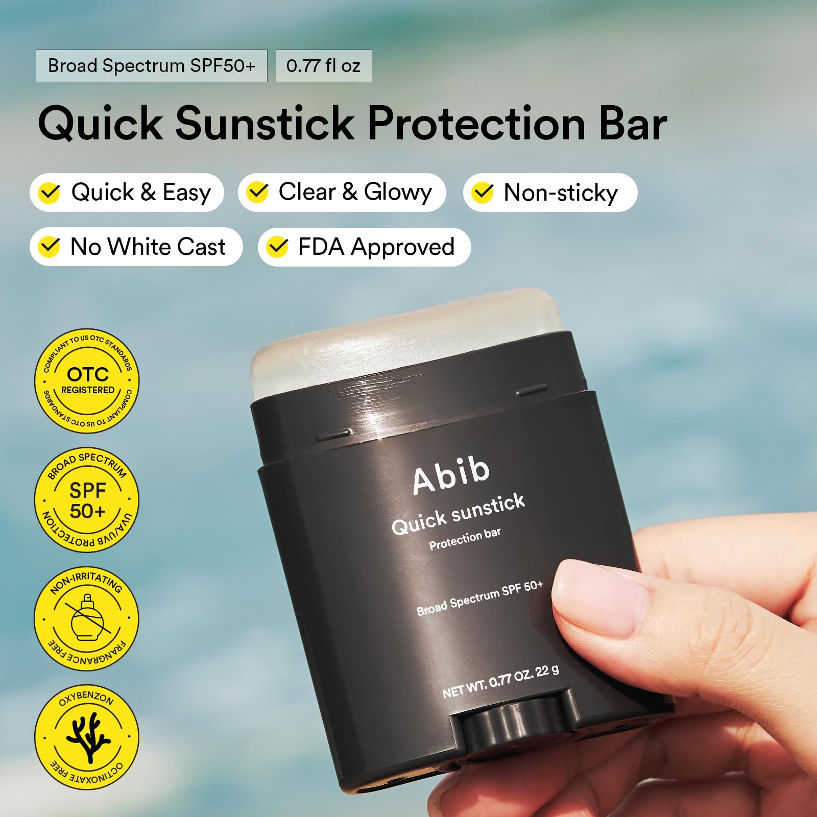 Textura ligera y sin blanco del Abib Quick Sunstick