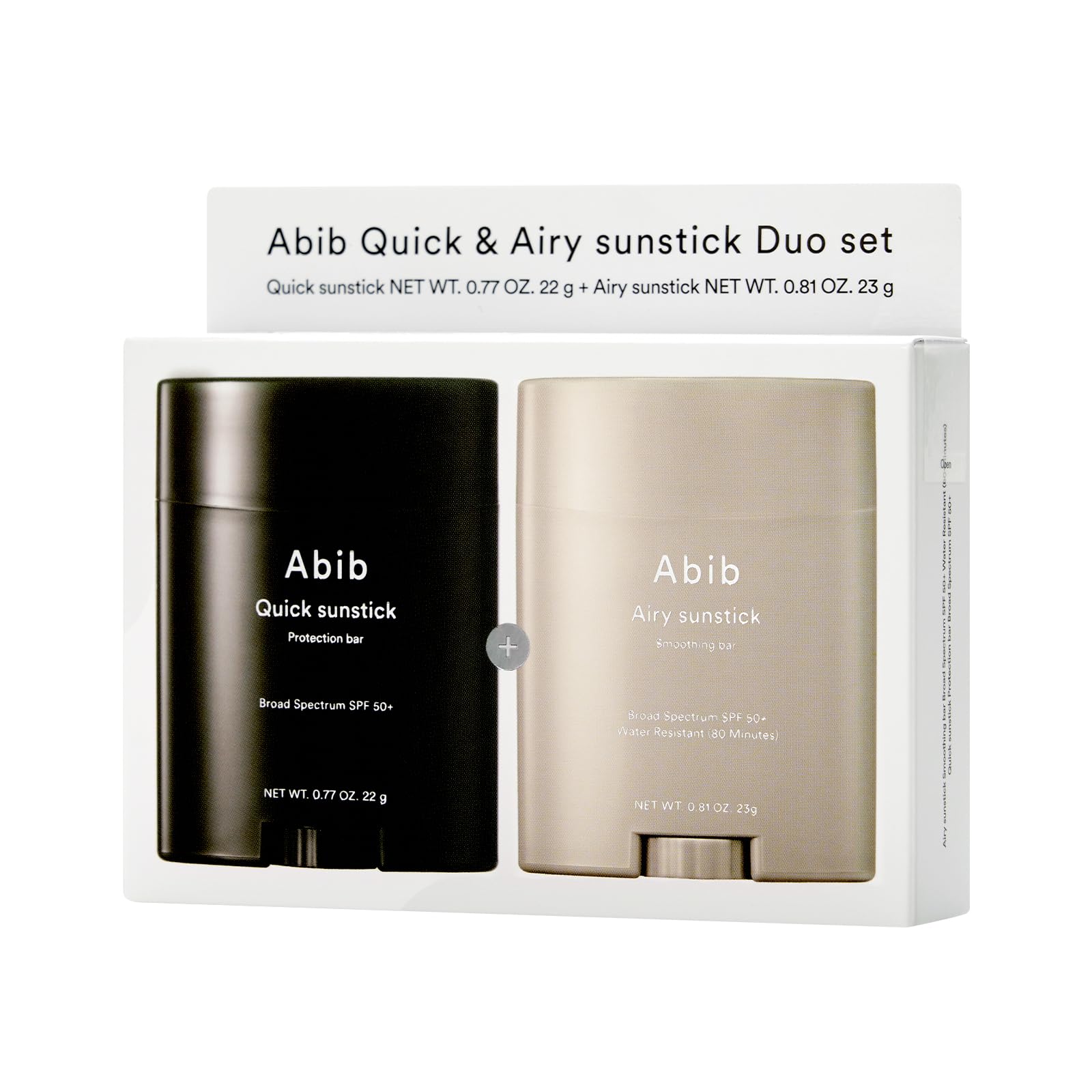 Abib Sunstick Duo frente, diseño compacto y protección rápida