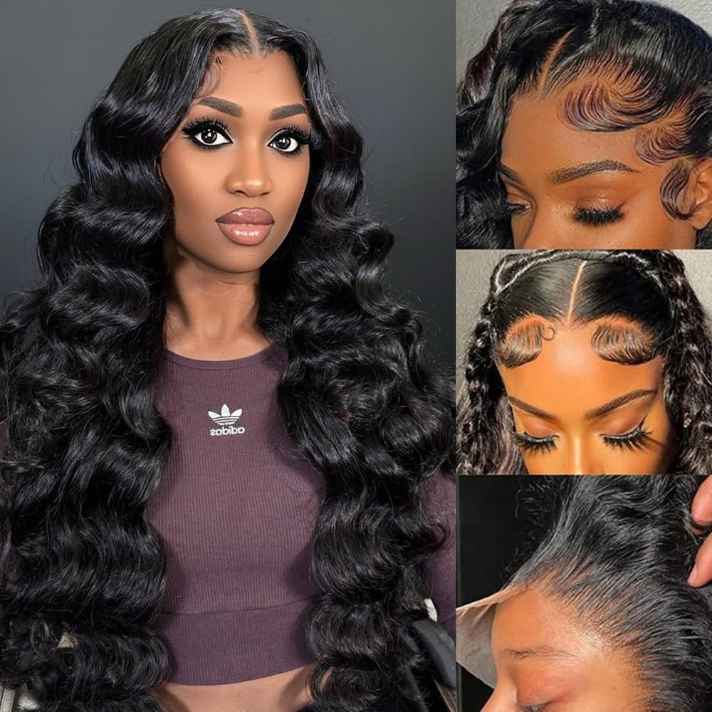 Ablyea wig close-up knots bleached knots and baby hairs for a seamless finish.