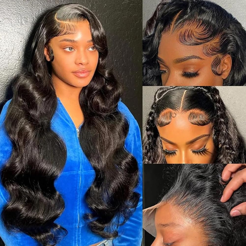 Ablyea HD transparent lace front detail provides seamless scalp appearance