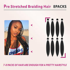 Abrastin fibra sintética de baja temperatura, cabello manejable para trenzas