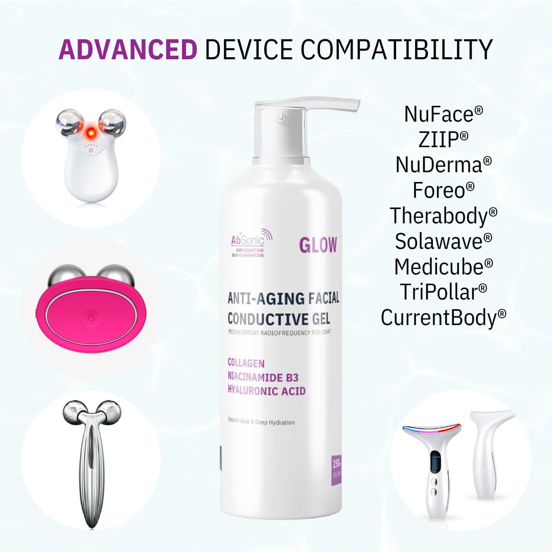 Absonic Glow: gel a base de agua, sin fragancia, apto para piel sensible.