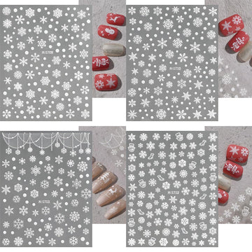 Abxqa pegatinas ciervo para uñas, diseño elegante y festivo.