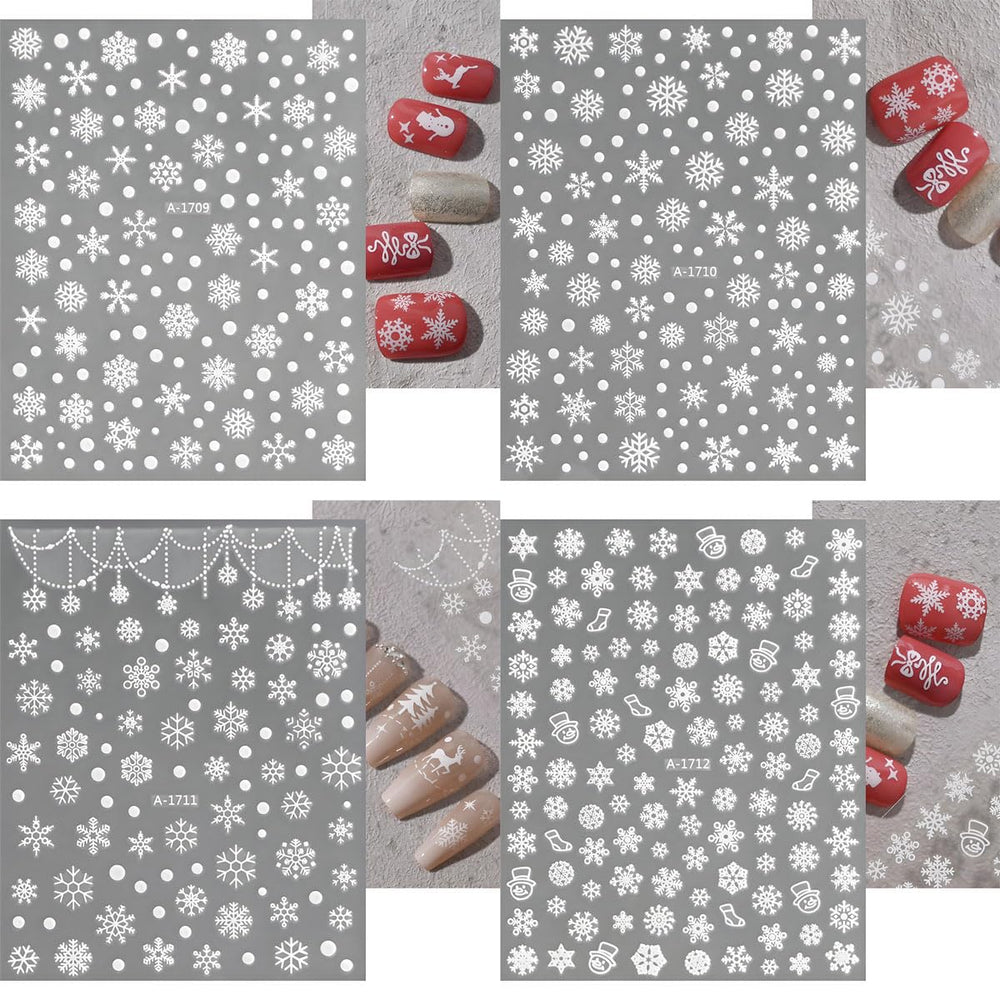 Abxqa pegatinas ciervo para uñas, diseño elegante y festivo.