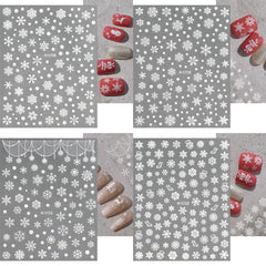 Abxqa pegatinas ciervo para uñas, diseño elegante y festivo.