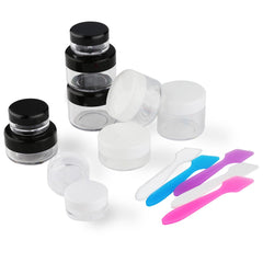 Accmor contenedores maquillaje viaje 15 g con tapa negra, perfectos para cremas y bálsamos