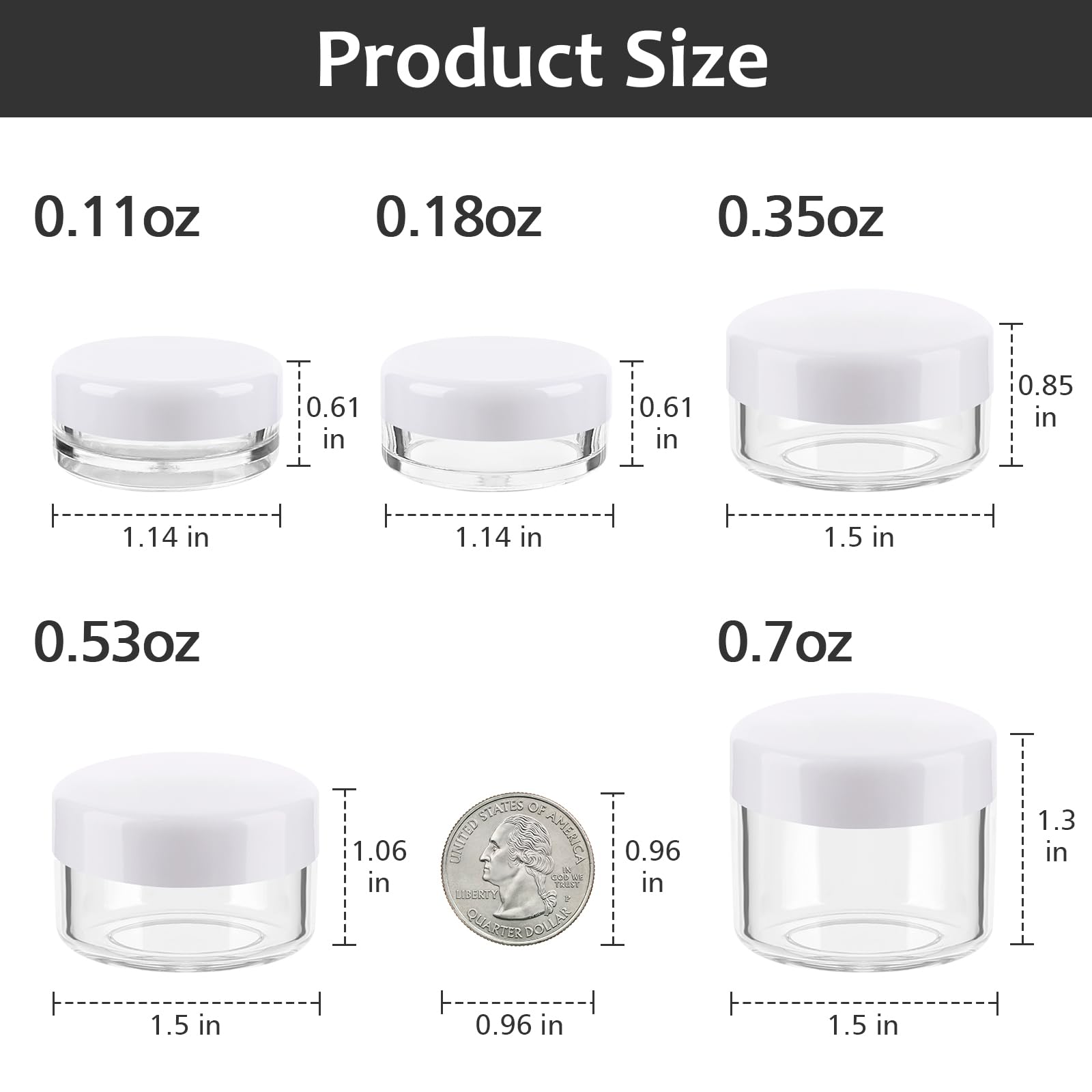 Accmor frascos de 3 a 20 g, ideales para muestras y traslados.
