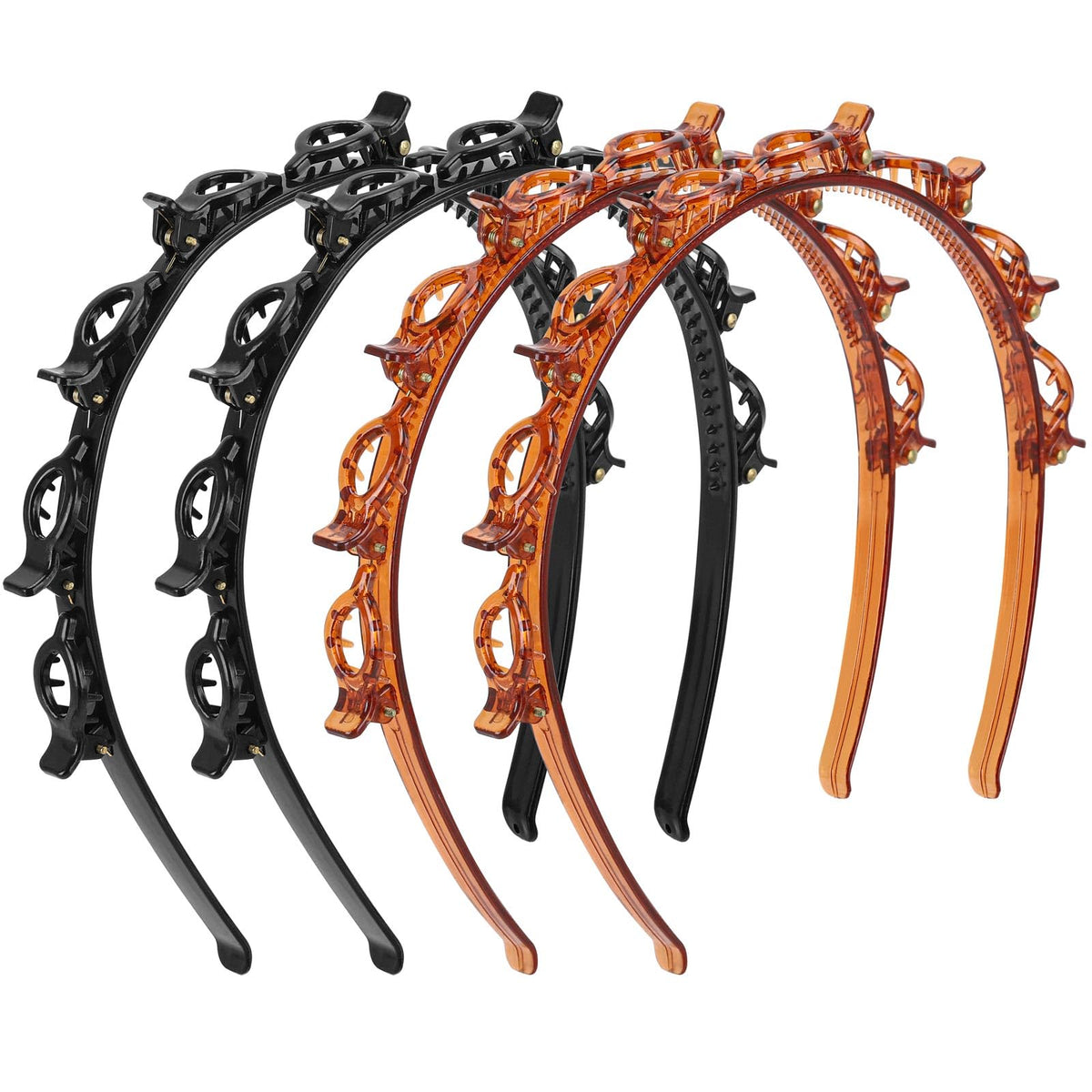 acDesign diadema con pinzas negra, ajuste cómodo para uso diario