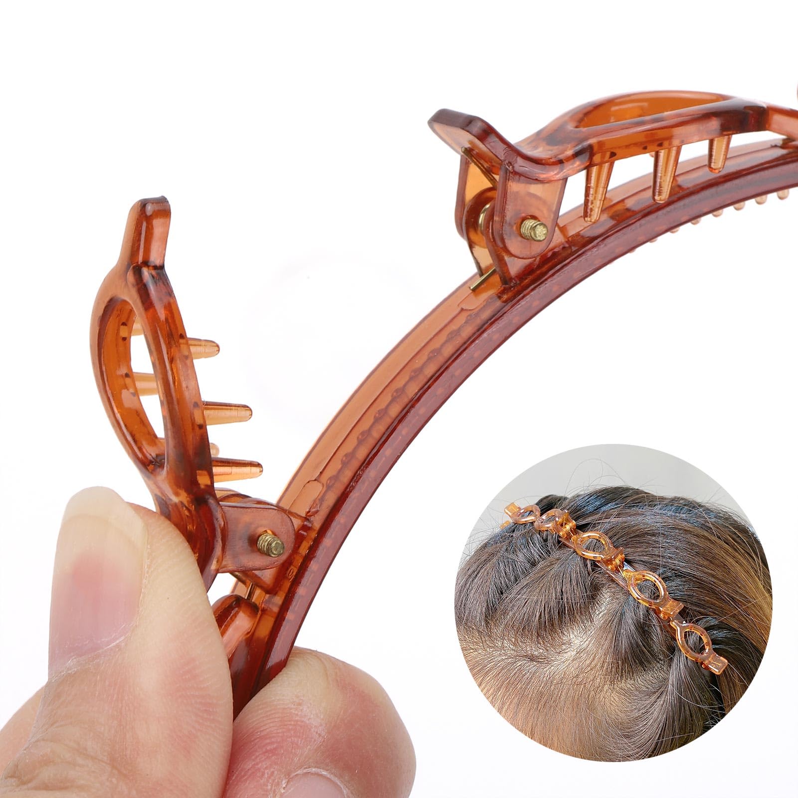 acDesign diadema con pinzas negra, estilo versátil para distintos peinados