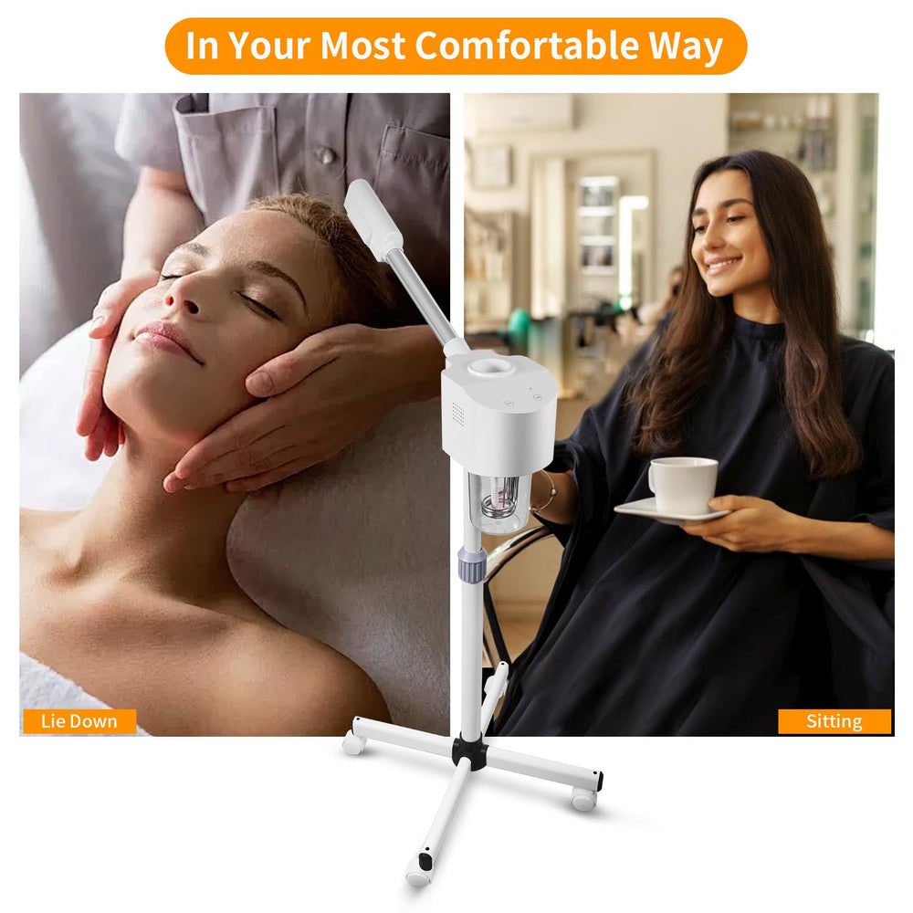 AceFox vaporizador facial diseño blanco, aspecto limpio y moderno para tu spa en casa.