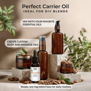 Aceite de Almendra Dulce Orgánico para cuero cabelludo seco y hidratación