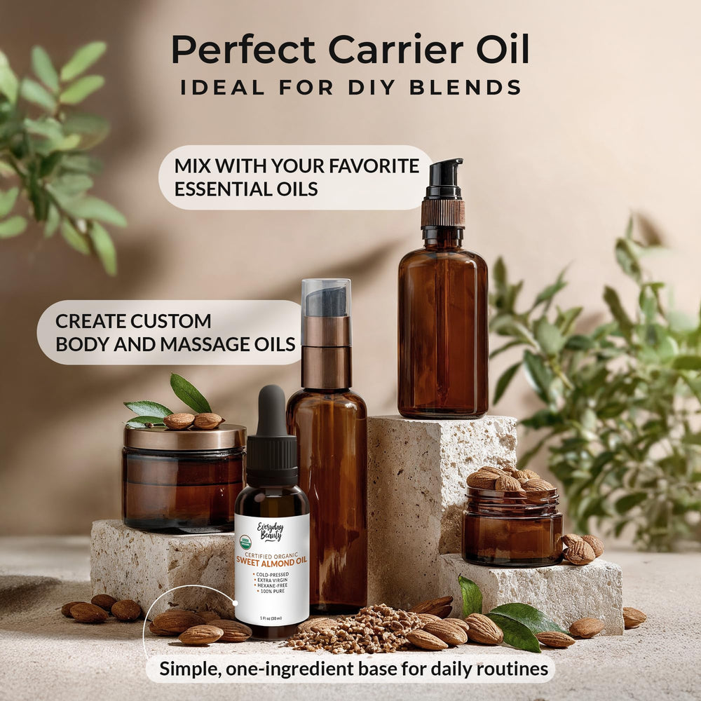 Aceite de Almendra Dulce Orgánico para cuero cabelludo seco y hidratación