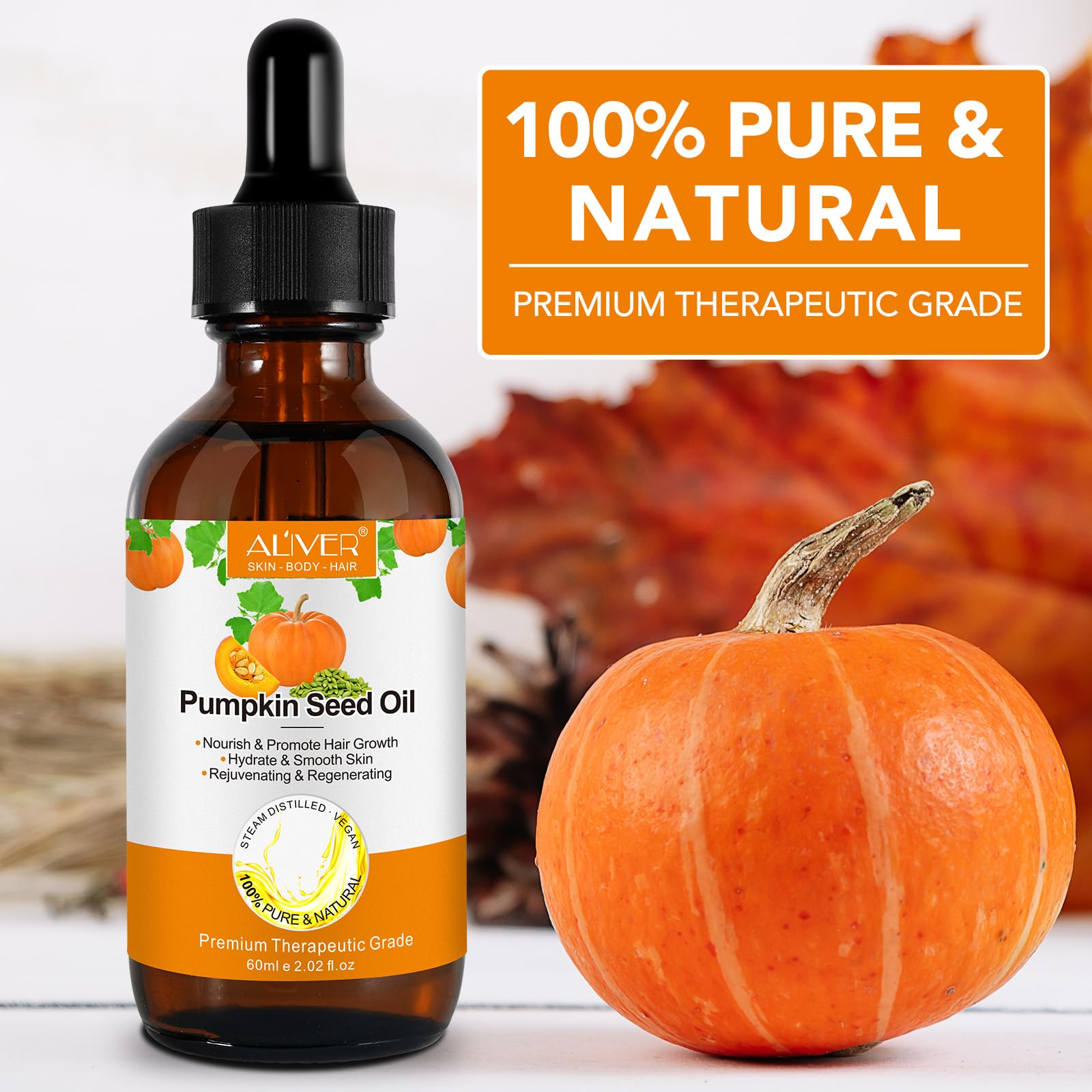 Aceite de semilla de calabaza — aplicación capilar para nutrición y flexibilidad.
