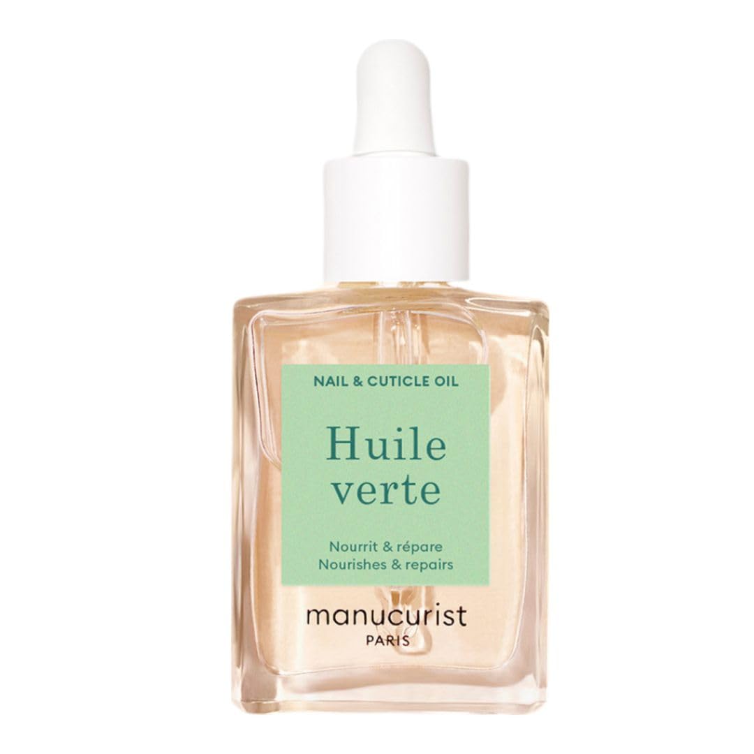 Manucurist aceite verde, aplicación en cutículas, hidrata la piel.
