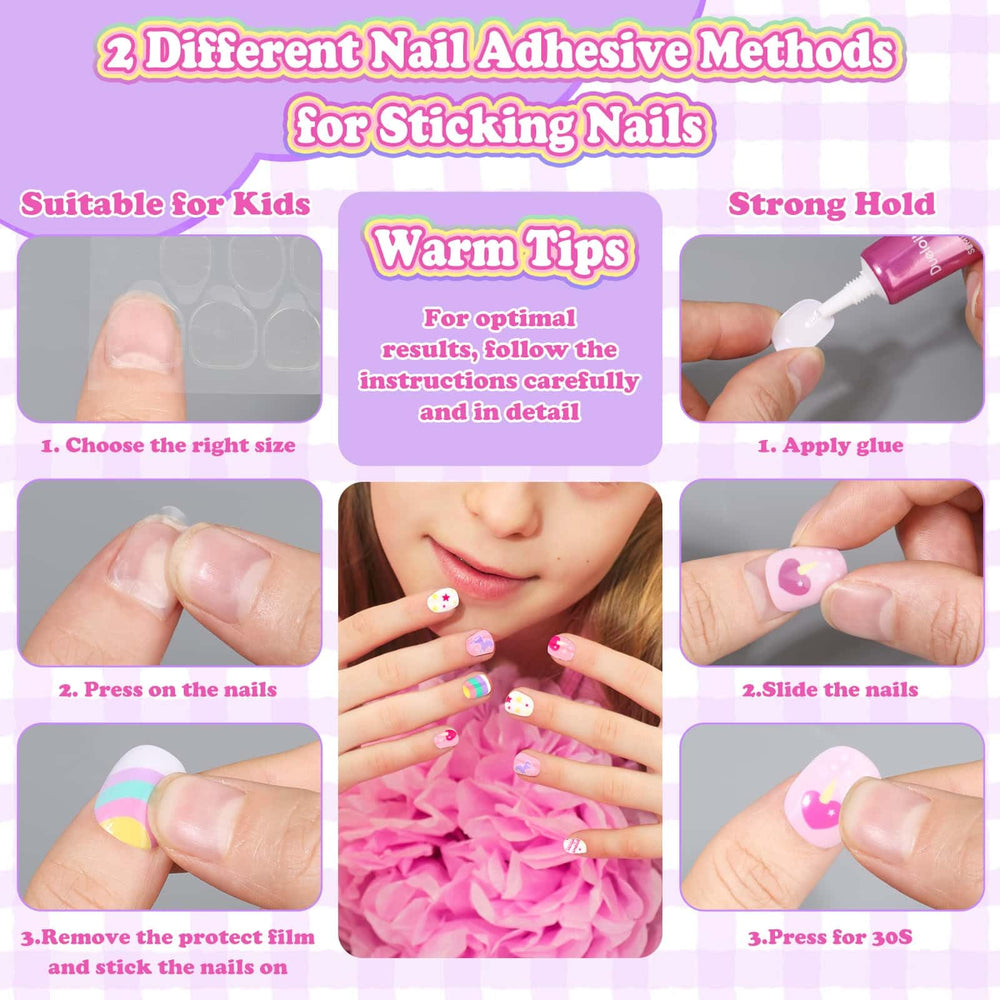 Acejoz diseños divertidos de uñas, flores y unicornios para niñas