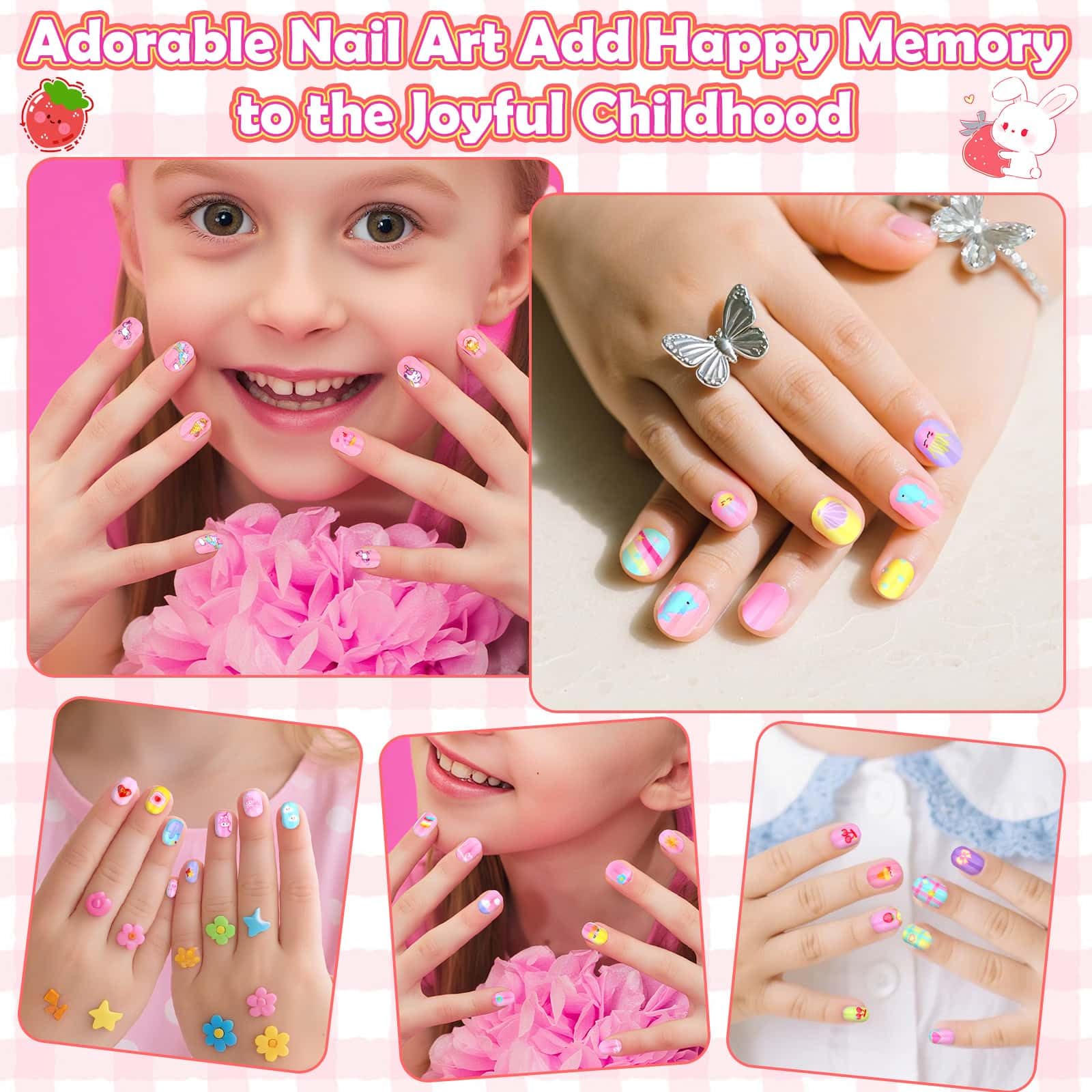 Acejoz uñas listas para pegar para crear arte en casa.