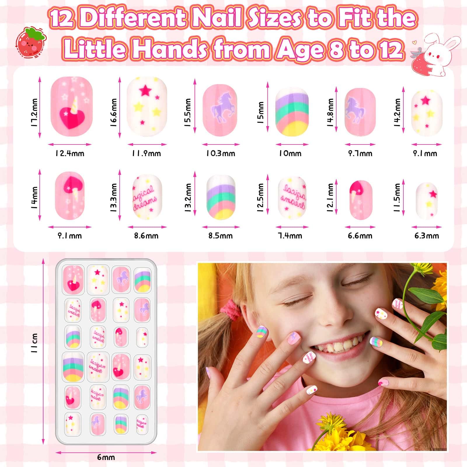 Acejoz uñas con diferentes tamaños para dedos pequeños.