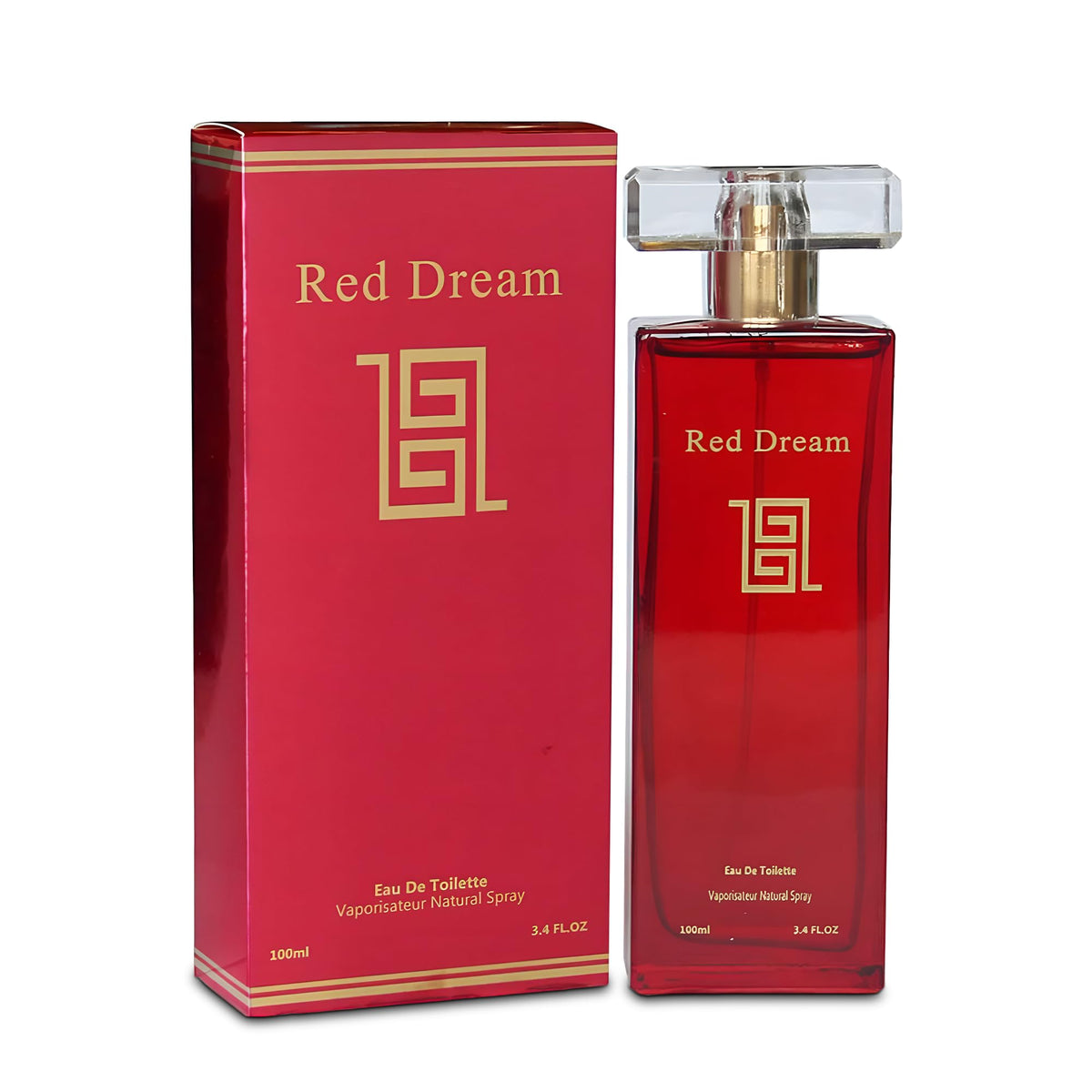 A CENTER Red Dream fragancia, botella frontal, aroma floral para uso diario