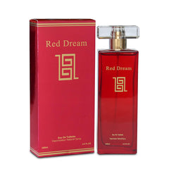 A CENTER Red Dream fragancia, botella frontal, aroma floral para uso diario