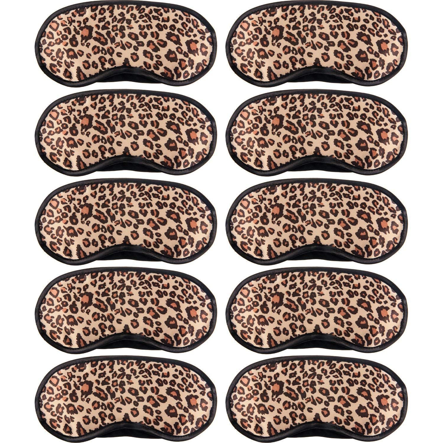 Acfun mascarilla de ojos satén leopardo para dormir, suave y cómoda.