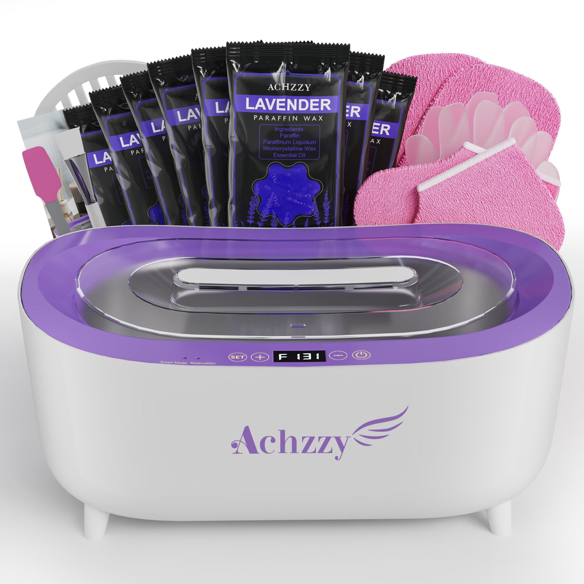 Achzzy máquina parafina con interior de acero inoxidable para uso duradero.