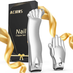 ACIRNS set de corta uñas con forma de pie y mano, ideal como regalo práctico.