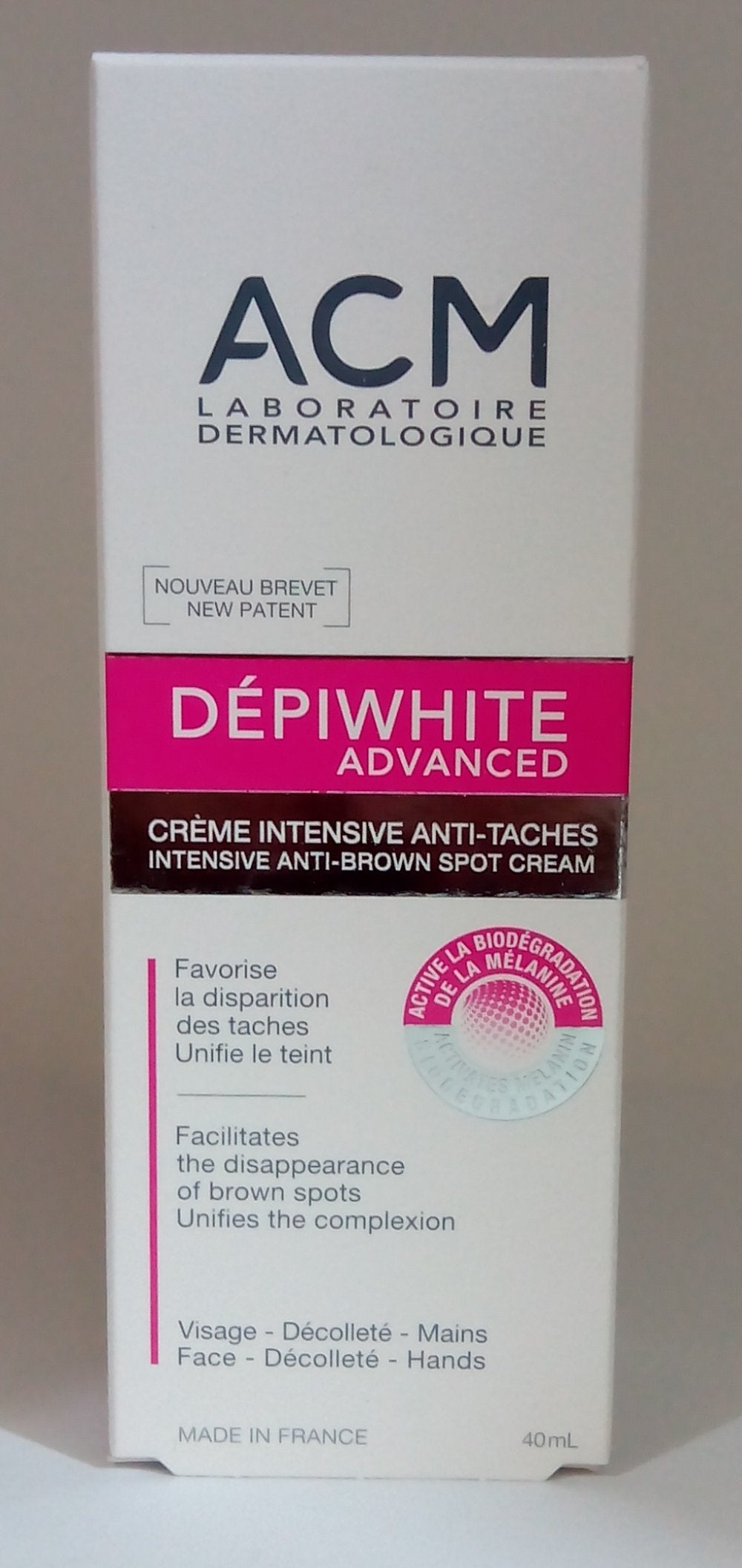 Routine quotidienne avec ACM Depiwhite pour le teint