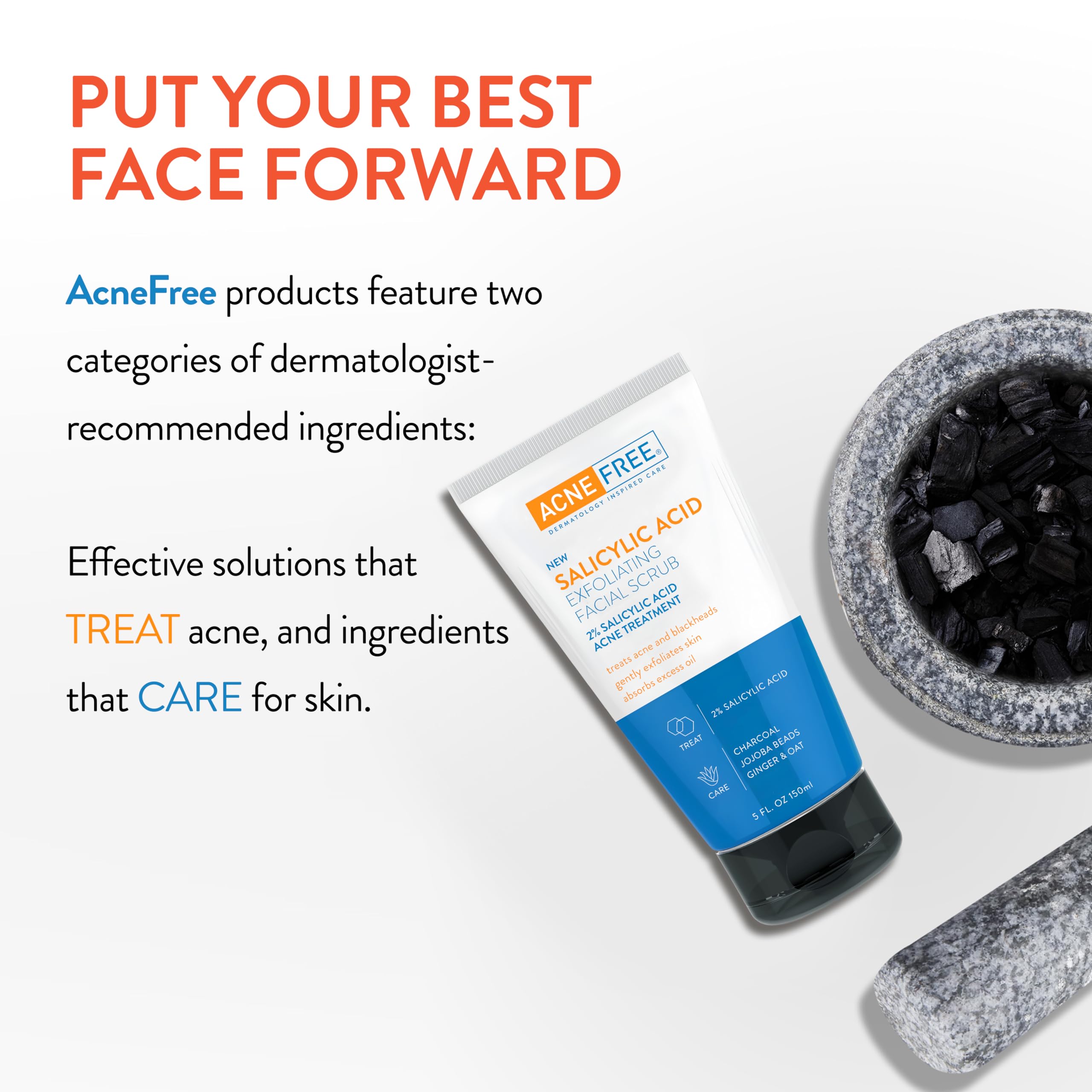 AcneFree exfoliante con perlitas de jojoba para exfoliar suavemente