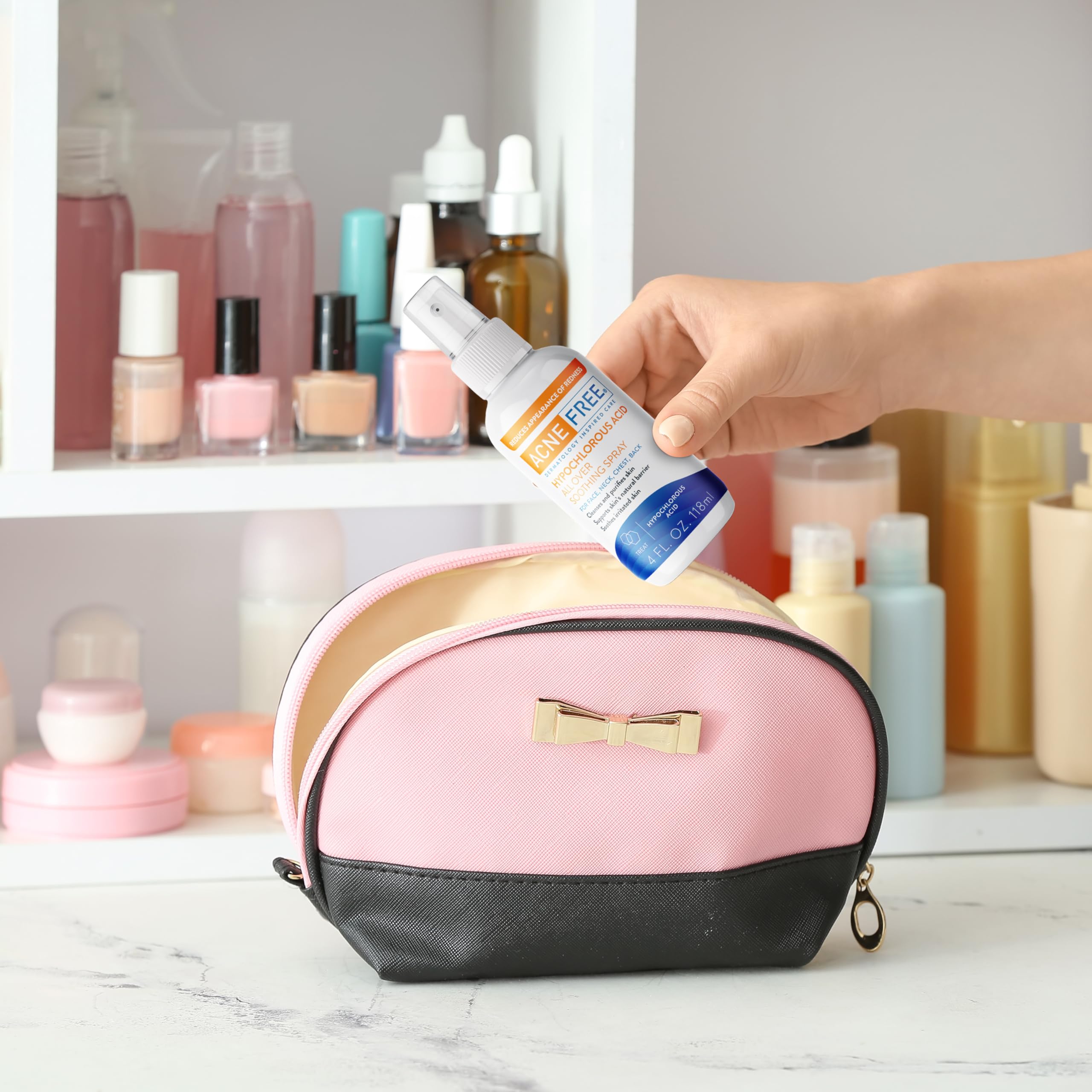 AcneFree hipocloroso spray barrera cutánea, ayuda a mantener balance y resistencia