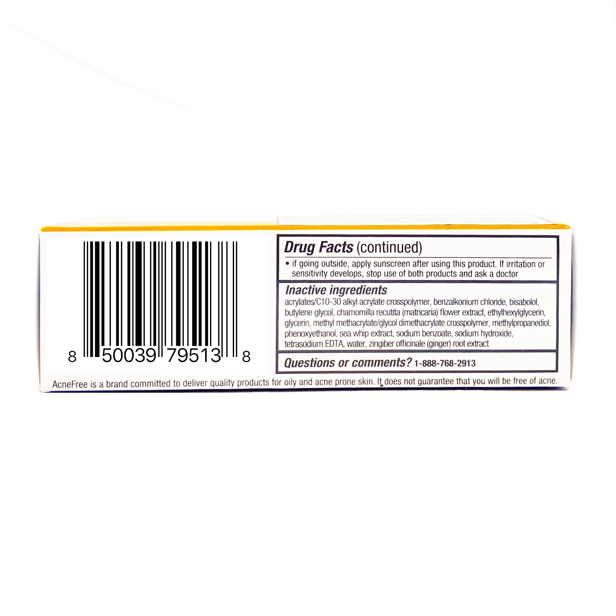 Cuidado dermatológico inspirado con AcneFree Terminator 10 para piel sensible.