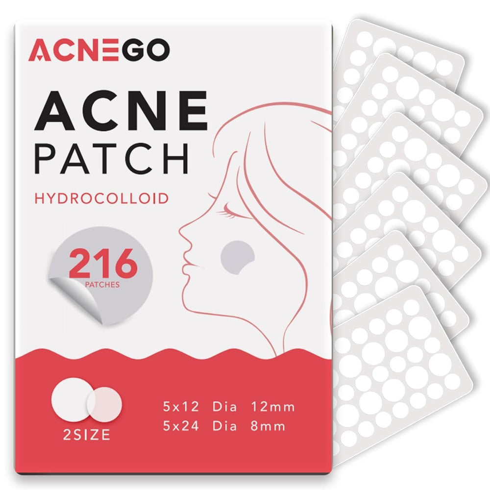 AcneGo parches hidrocoloides 8mm, cobertura precisa para puntos inflamados durante la noche.