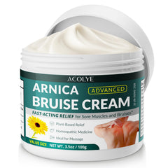 Acolye Arnica en envase, ideal para tratar moretones y hinchazón.