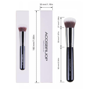 ACOSBRUOP brocha kabuki redonda para cobertura natural.