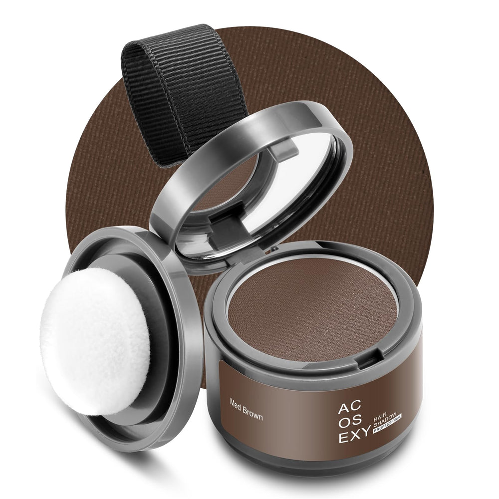 Acosexy Polvo para raíces con esponja para cobertura rápida y natural.