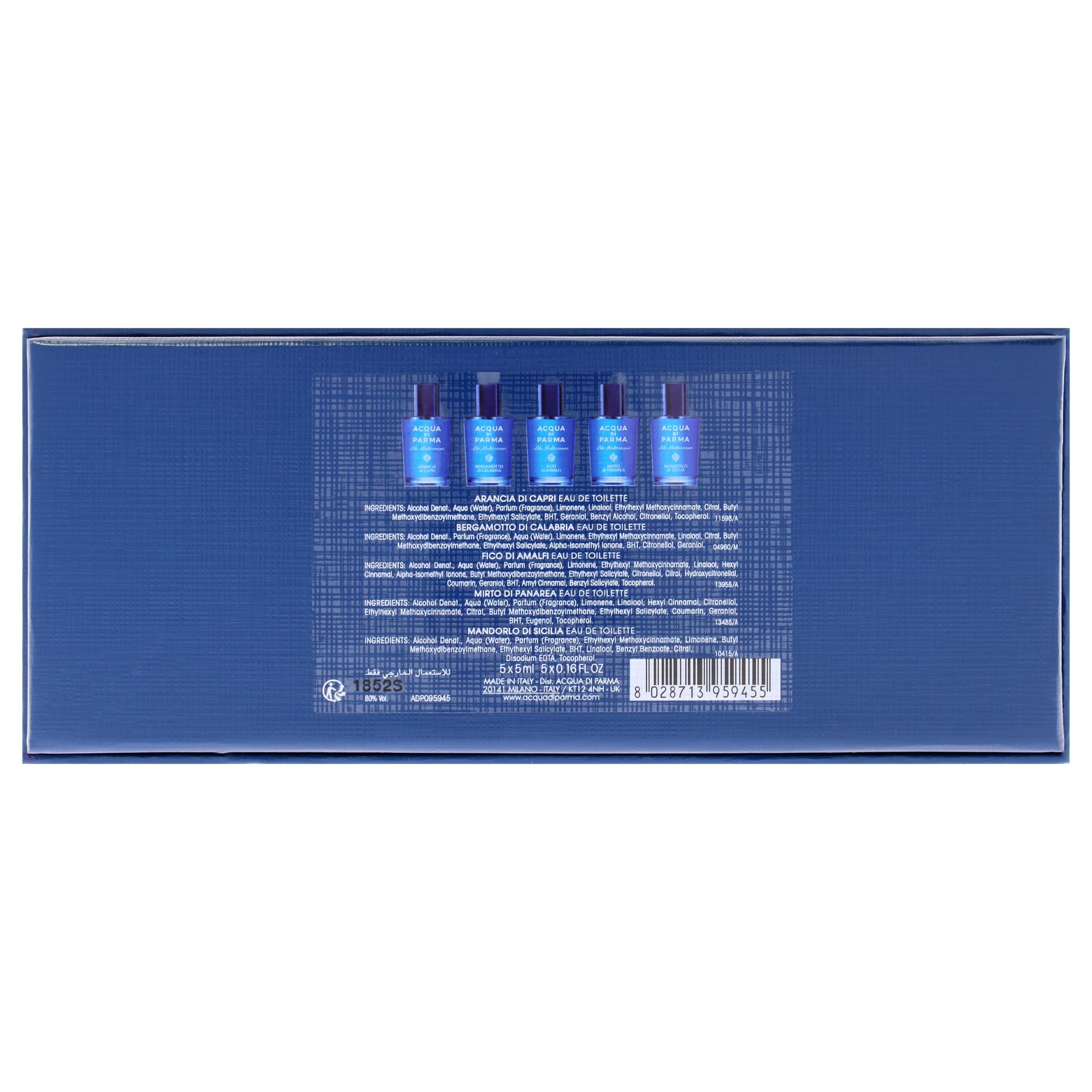 Empaque regalo Blue Mediterraneo de Acqua di Parma, regalo sofisticado para amantes de fragancias.