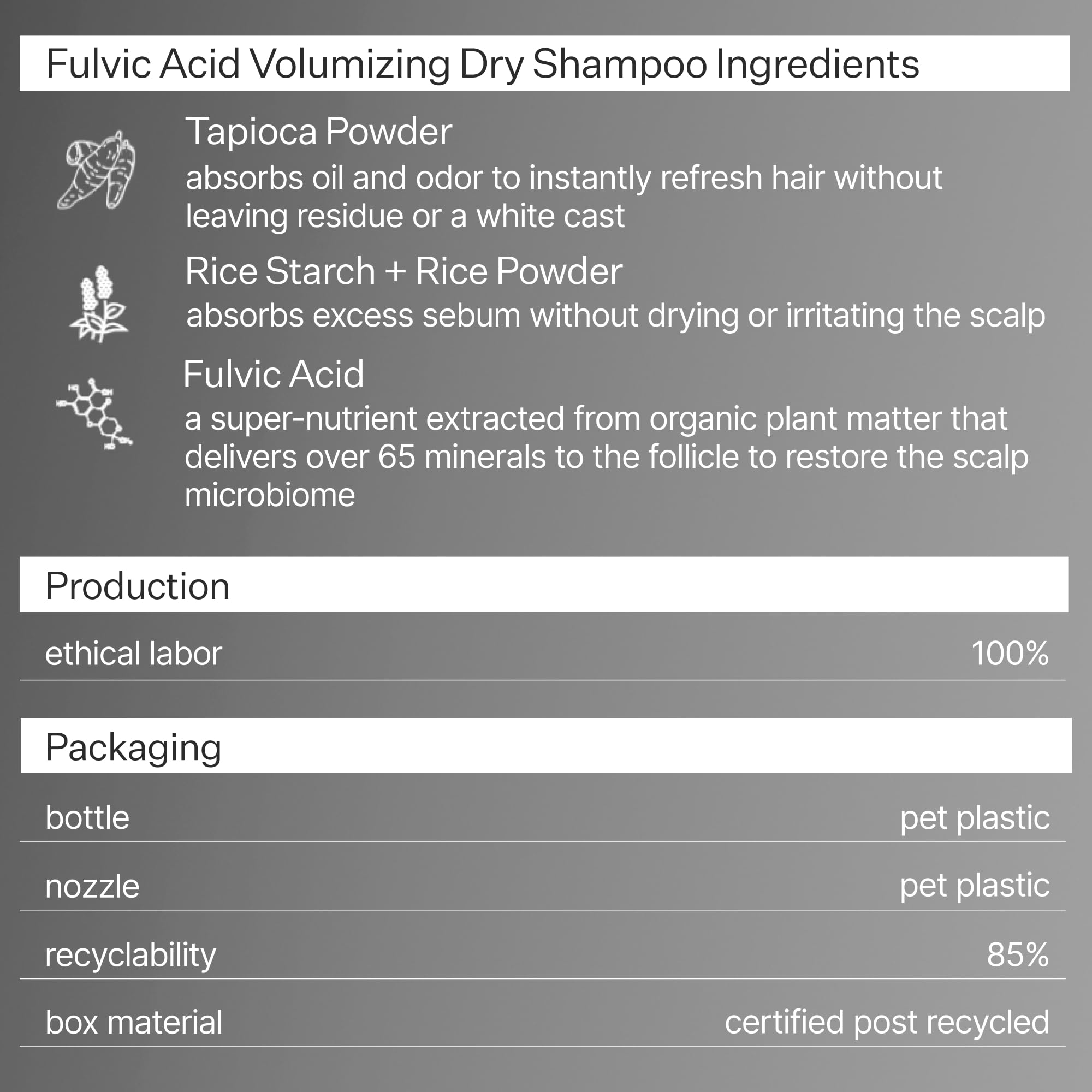 ACT+ ACRE Shampoing sec fulvique devient incolore après application, pratique au quotidien.