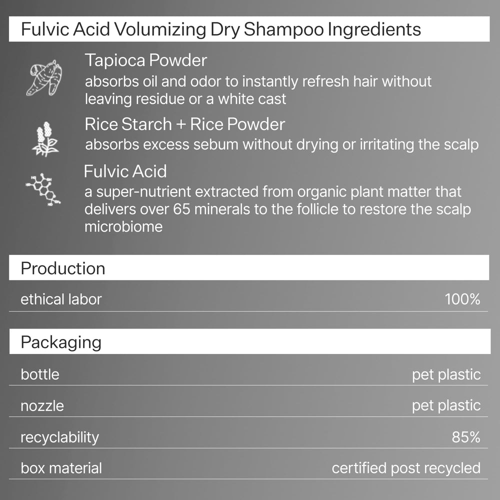 ACT+ ACRE Shampoing sec fulvique devient incolore après application, pratique au quotidien.