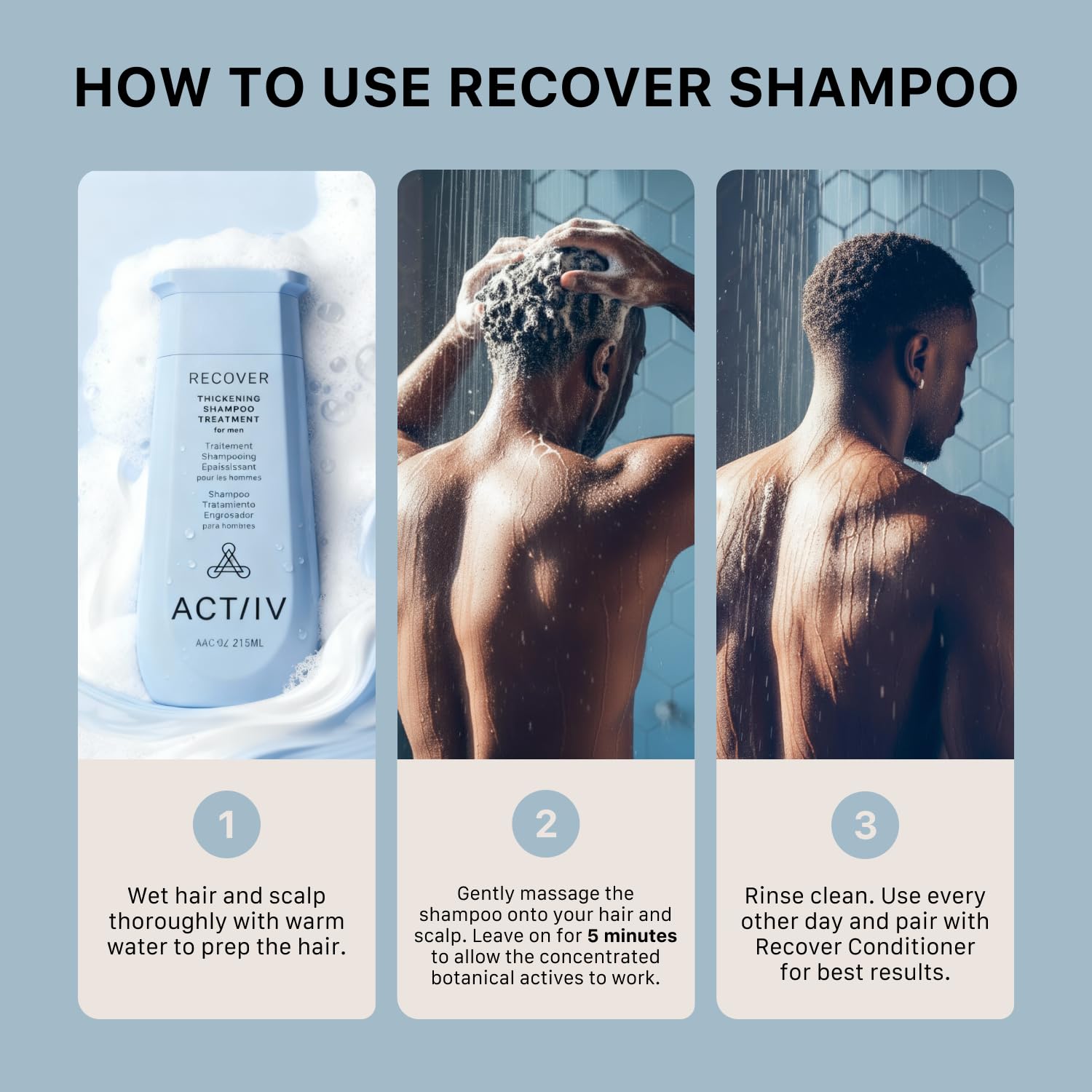 ACTIIV Recover: cabello luce más lleno tras uso regular