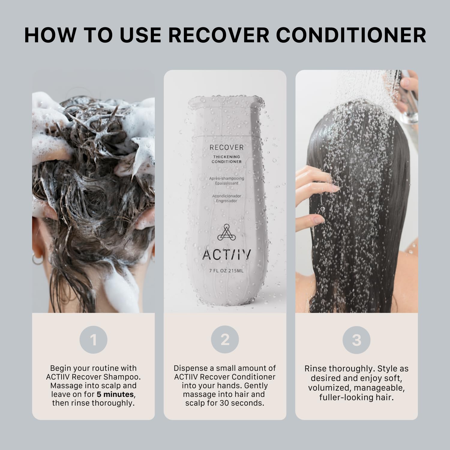 ACTIIV Recover Acondicionador unisex uso diario para cabellos sanos