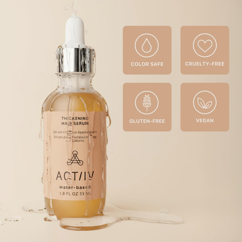 ACTIIV suero espesante para cabello, masaje suave del cuero cabelludo.