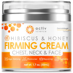 ACTIVSCIENCE Hibisco miel cuello y cara: hidratación profunda para firmeza gradual.