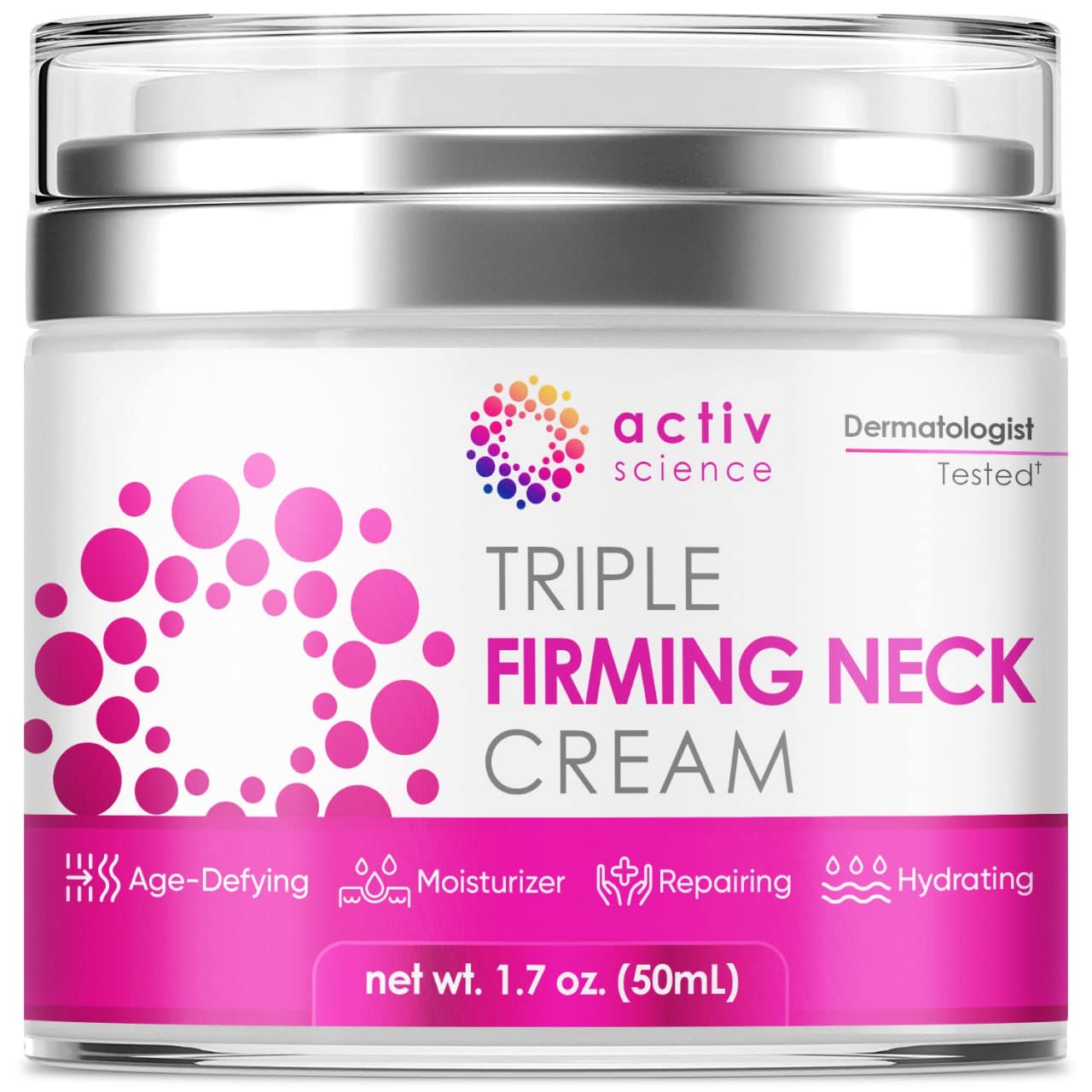 ACTIVSCIENCE Crema reafirmante cuello en botella, hidratación diaria.