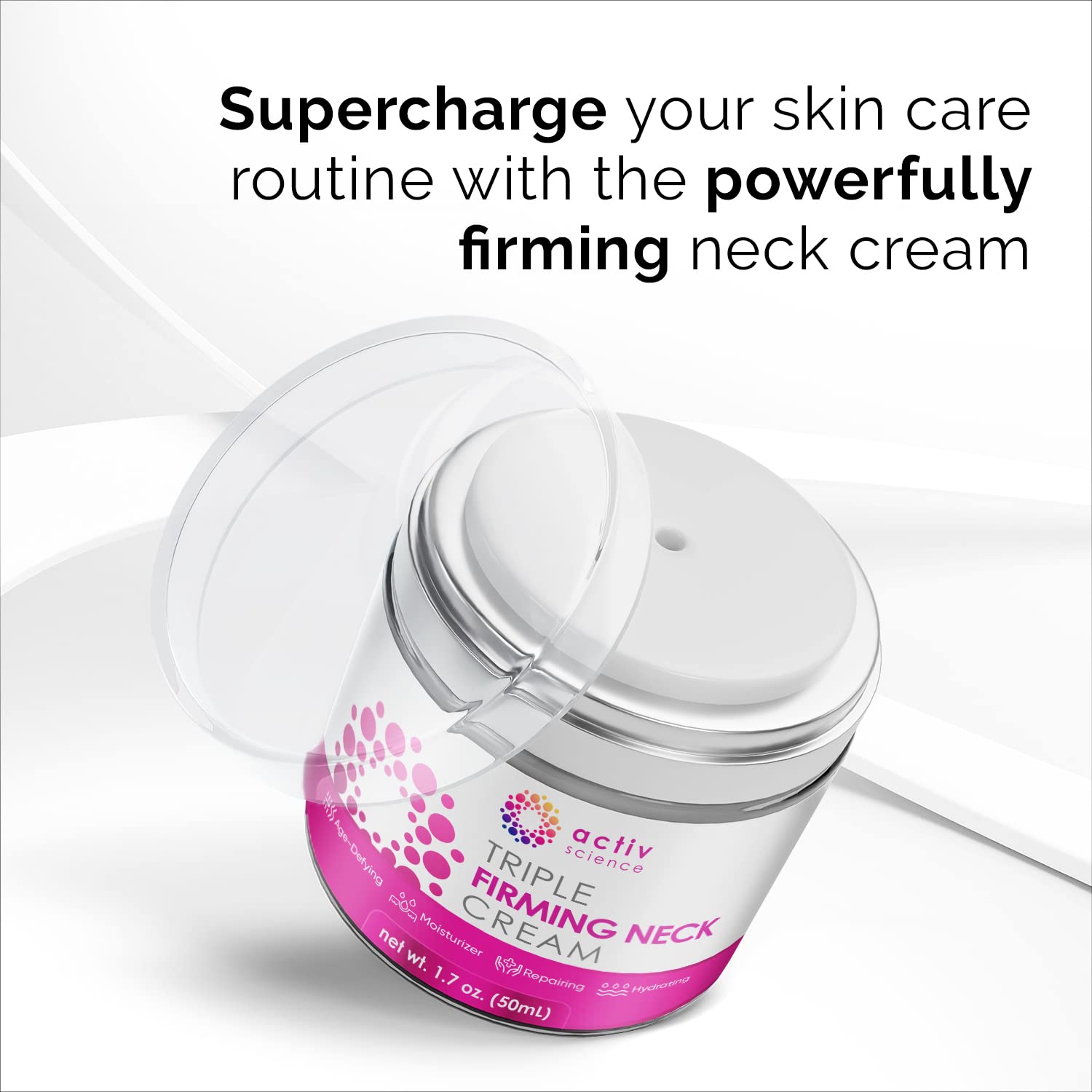 ACTIVSCIENCE Ingredientes retinol-collagen-hialuronico, mejora potencial de elasticidad y suavidad.
