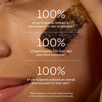 Acure Exfoliante Facial Iluminador: ingredientes marinos como algas para nutrición y balance de la piel.