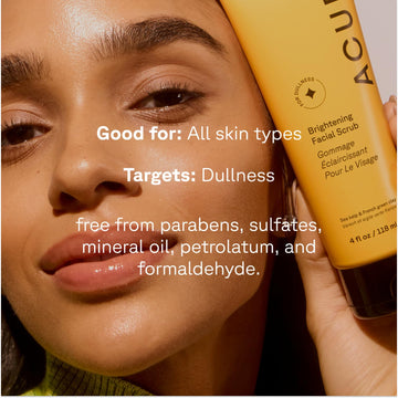 Acure Exfoliante Facial Iluminador: resultado fresco tras exfoliación suave.