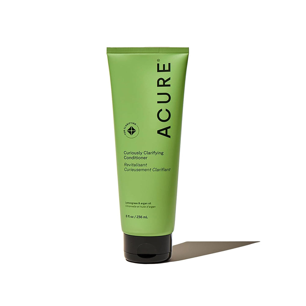 Acondicionador Acure Clarificante en bote, cabello ligero y fresco.